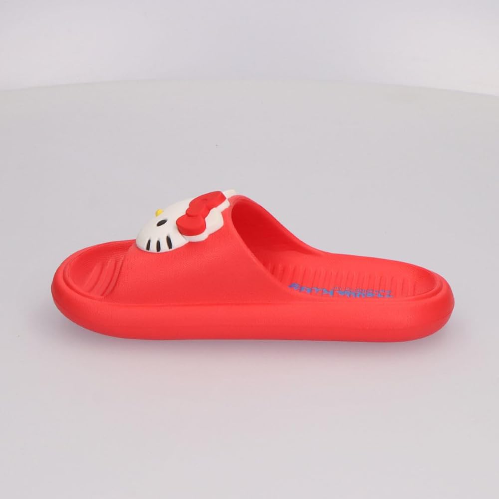 CARTOON Ciabatte Donna/Bambina Hello Kitty Rosse 100% EVA Leggere Antiscivolo Sandali Comodi Casa Mare Piscina Fascia con Logo Idea Regalo Kawaii
