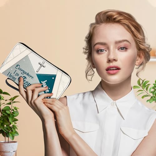 Personalized Leather Handbag for Women – Matching Purse and Wallet Set – Custom Name Church Bags, Gift for Mom4