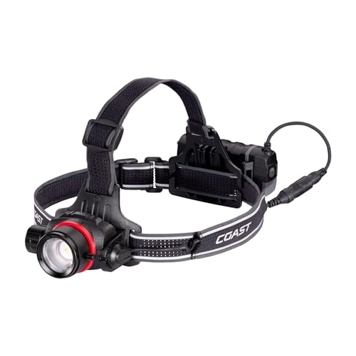 COAST® HL8R 800 Lumen Rechargeable PURE BEAM® Focusing LED Headlamp, Black