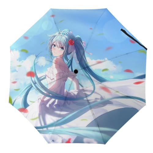 Parapluie pliant garçon anime compact pour sac à dos scolaire