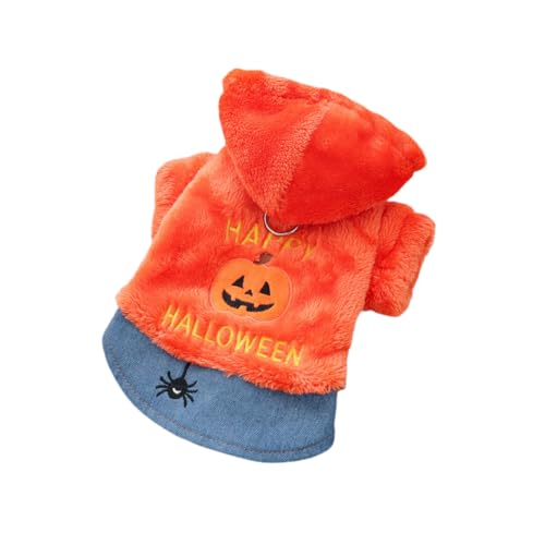 ハロウィン ペット服 秋冬 防寒 保温 厚手ドッグウェア パーカー ボア付き あたたかい 柔らかい 洋服 お散歩お出かけ かわいい 犬服 小中型犬 猫 コート ジャケット コスプレ 犬の服