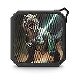 Blackwater Outdoor Bluetooth Speaker, Dinosaur Design, 3W Output, IPX6 Water Resistant, 2+ Hour Battery, Carabiner Clip (T-Rex Design 1, One Size)