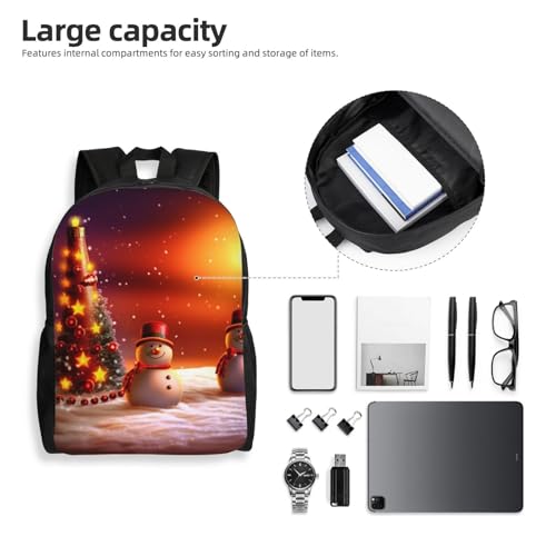 Mochila impermeable para senderismo con diseño navideño miniatura 6