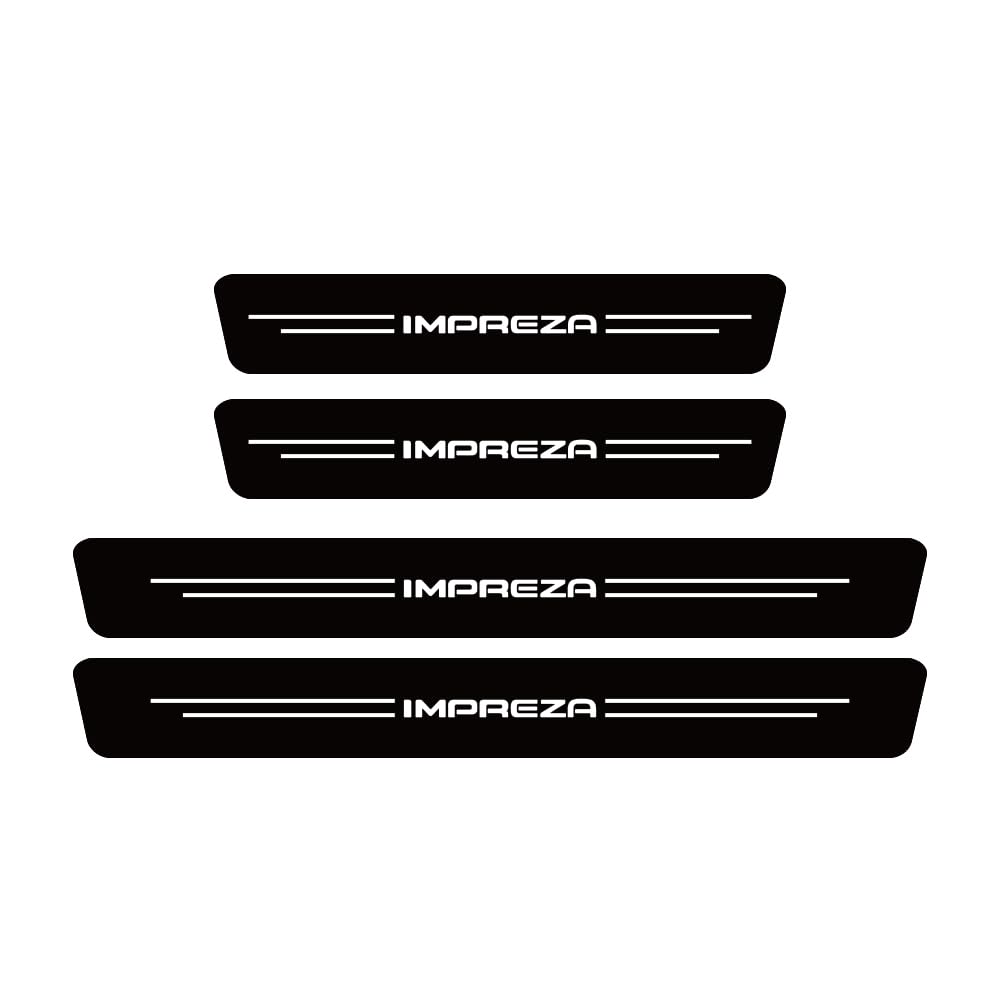 Sdyayfge Normal 4Pcs Kick Plates Car Door Sill Protector,For Subaru Impreza