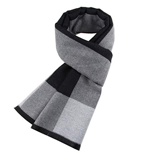 Ueither Hombres Cálido y Acogedor Bufanda del tartán Moda y Elegante Bufanda a Cuadros Clásico en Otoño Invierno Check Scarf (180cm x 30cm, Colore 13)