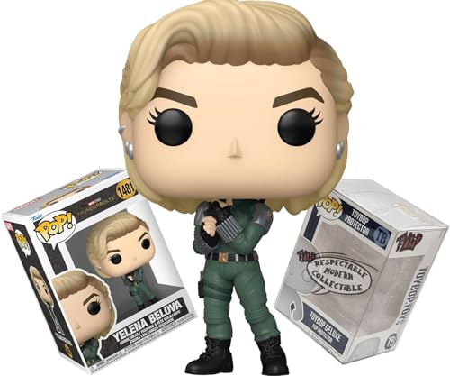 Funko Thunderbolts - Yelena Belova in Tactical Suit + ToyBop Protector: Pop! Marvel Movies MCU Vinyl Figure (Bundled with Pro-Deluxe Pop Protector Collector Case Box Gift Set)