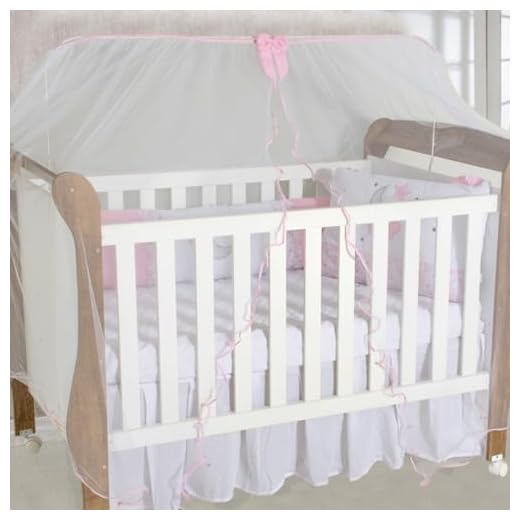 Mosquiteiro De Berço Americano Para Varal Inteiro Bebê - Rosa