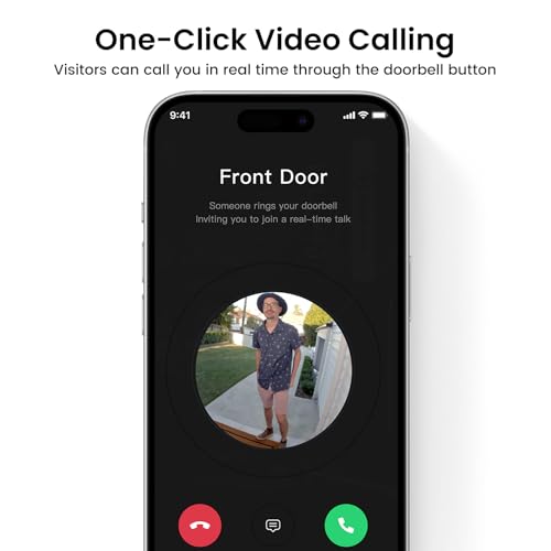 Aosu V8E2CA11 Doorbell Camera Wireless - Head-To-Toe View, Intelligent Package Detection, 2.4G Wi-Fi Video Doorbell With Chime thumb #3