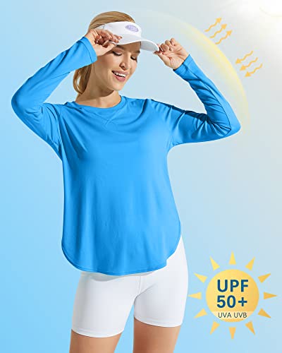 Image of G4Free Lightbreeze Womens UPF 50+ Long Sleeve Workout Tops Quick Dry UV Sun Shirt Running Gym Hiking Yoga Casual Lightweight