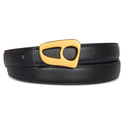 Image of Aurolran Women's Leather Belt with Buckle - Ideal for Dresses, Jeans, and Coats