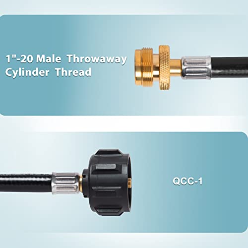 SHINESTAR 4 FT Universal Propane Adapter Hose, Connect 1 lb Small