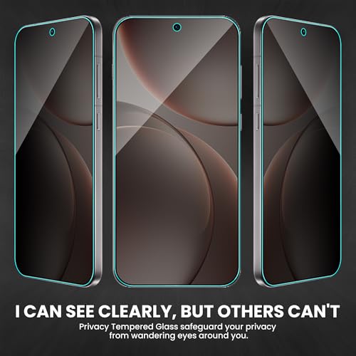 Image of FIRST MART Privacy Tempered Glass for Oppo Find X8 & Oppo Find X9, 2 Pack | Anti-Spy 9H Screen Protector, Edge-to-Edge, Case-Friendly, Scratch Resistant, Bubble-Free
