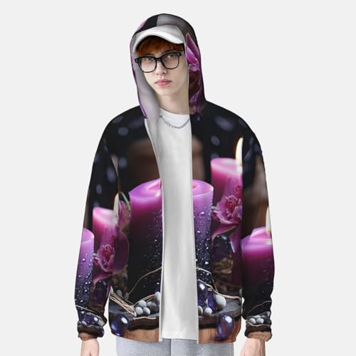 Chaqueta protectora solar unisex de manga larga con capucha miniatura 3