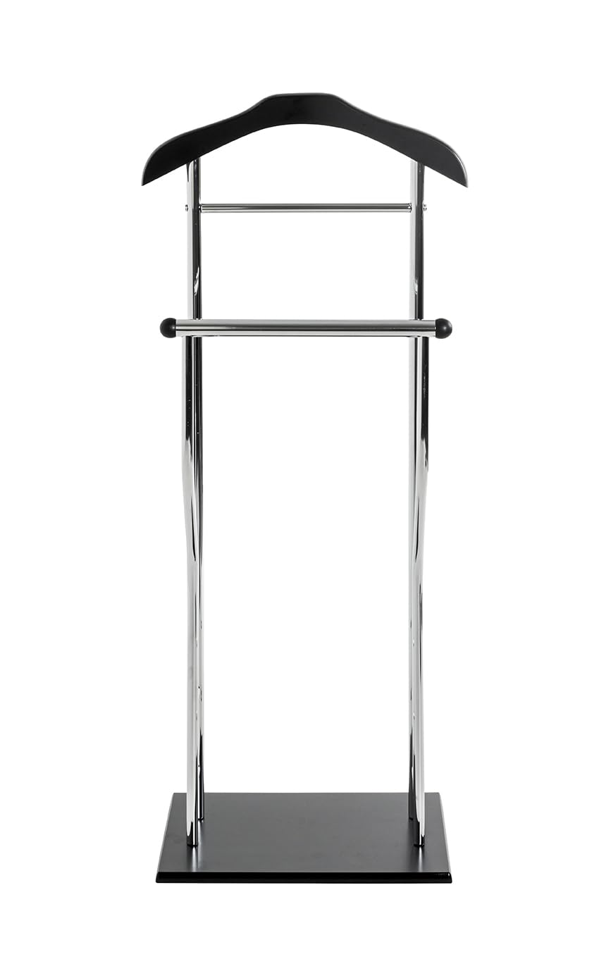 Servomuto HAKU Moderno - In Metallo Nero E MDF Rovere San Remo, Altezza Seduta 46 Cm, Portata 90 Kg, Dimensioni 46x109x46 Cm