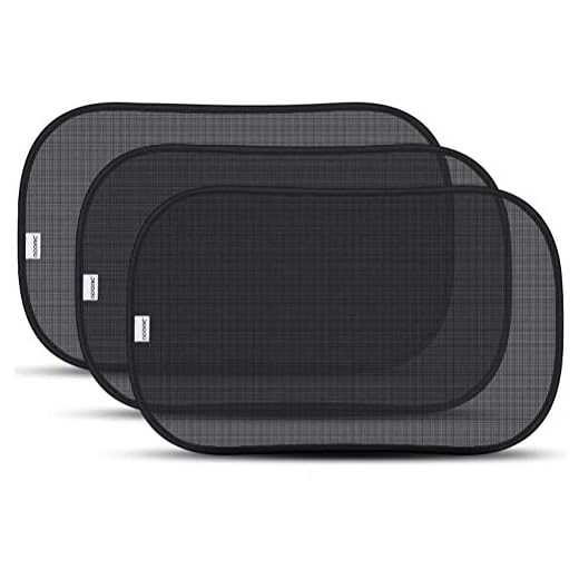 Parasol Coche Infantil Lateral UV Parasol Coche Bebe- Parasoles Autoadhesivos Para Proteger del Sol a Bebés y Mascotas (3 unidades)