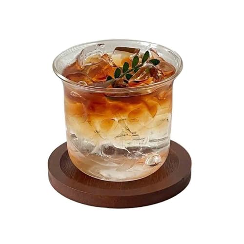 Verre à café vintage grand format 350 ml avec support isolant