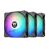 Thermaltake LE120 ARGB PWM Fan (3 Pack), PWM controlled 500~1500 rpm, 5V Motherboard Sync, 16.8 Million Colors 9 Addressable LEDs, Airflow 66.1 CFM, 120mm Hydraulic Bearing, Case Fan, CL-F204-PL12SW-A