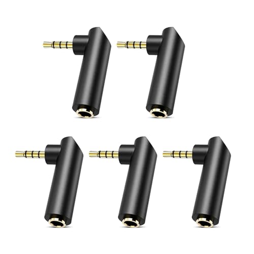 Amazon | 3.5mmステレオ L字型 (5個セット) 4極ミニプラグ-3.5mm