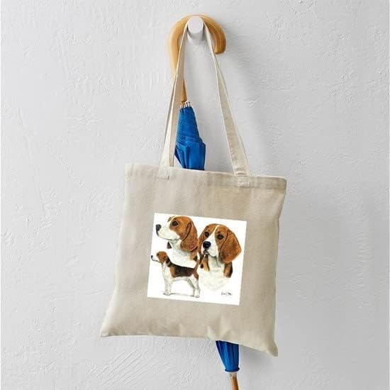 Miniatura 7 de CafePress Beagle - Bolso de mano múltiple de lona natural bolsa de compras reutilizable