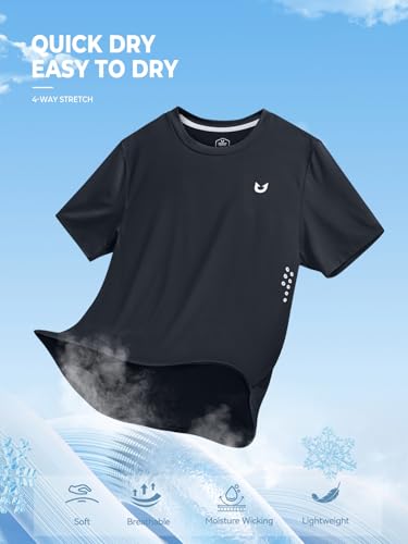 Image of NORTHYARD Men's Athletic Running T-Shirts Quick-Dry Lightweight Workout | Gym, Hiking, Outdoor, Tennis, Sport, Casual, Fishing, Basketball, UPF 50+, Breathable, Moisture-wicking, Reflective Printed