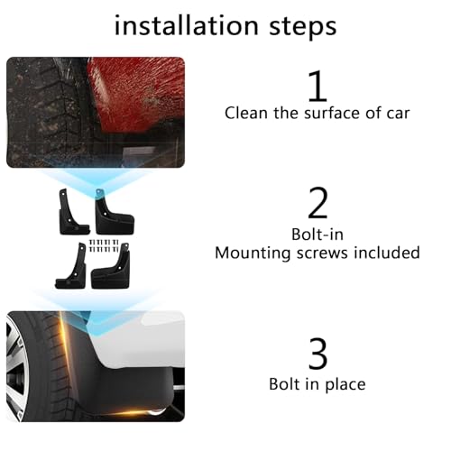 Image of 2025+ Forester Mudguard Fender Splash Guard, Front and Rear Mud Protection, Water-Resistant Design,Mud Flaps for 2025 Forester Accessories