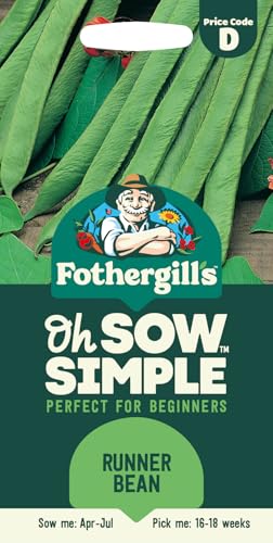 Fothergills Oh Sow Simple Runner Bean Vegetable Seeds Sow: AprMay Green