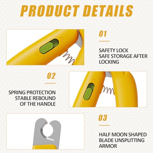 Wekuw Cortauñas Perro y Gato,Cortauñas Perro, Cortauñas Gato,Cortauñas Profesional para Perros, con Protector contra Salpicaduras Transparente,para Mascotas Pequeños Grandes y Conejos - imagen 3