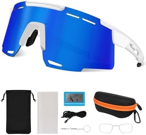 Lunettes de vélo légères Ryaco avec branches réglables anti-glisse