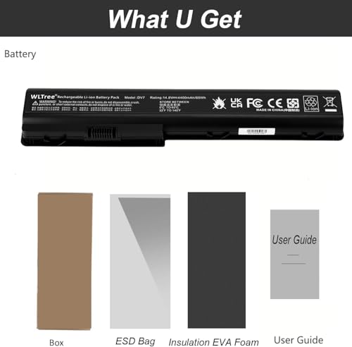Batterie 4400mAh pour HP Pavilion DV7 composants durables - 6