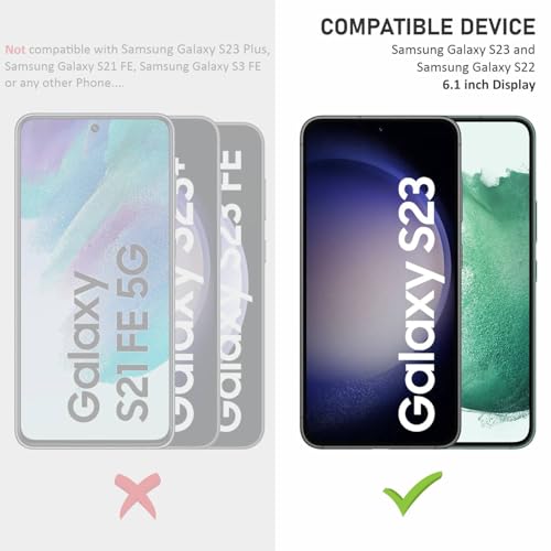 Image of SupCares Privacy Tempered Glass for Samsung Galaxy S23 and Galaxy S22 (6.1 Inch) With Installation Kit | 9H Edge to Edge Screen Protector | Black