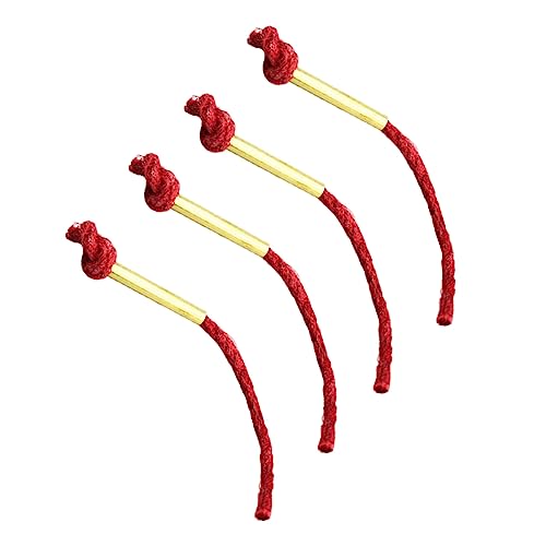 Happyyami 4Pcs Fire Starter Rope with Waxed Cord and Sleeves for Outdoor Camping Grilling and Emergency Fire Ignition All Weather Conditions