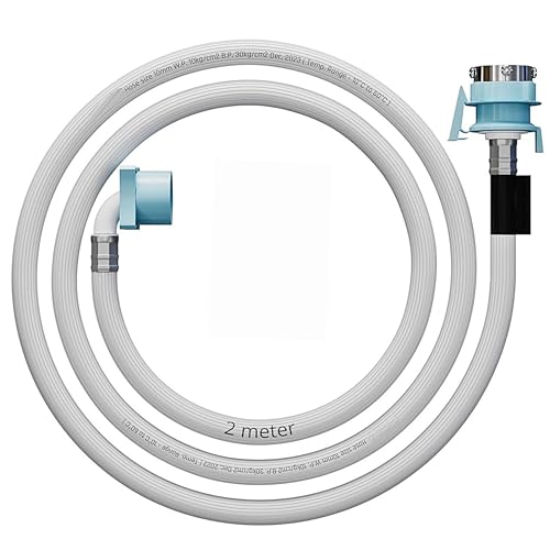 Smart Live Washing Machine Inlet Pipe 2 Meter with Tap Adaptor Connector | Universal Water Inlet Hose for Semi & Fully Automatic Machines | Durable, Leakproof, Easy Fit