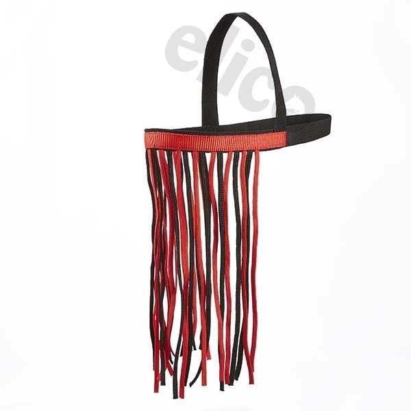 Elico Fulford Elasticated Fly Fringe - PONY, RED