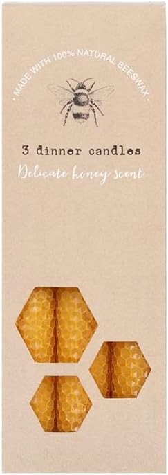 something different Majestic Yellow Beeswax Spell Candles – 11cm x 5.5cm (Pack of 3) – Long-lasting & Vibrant Decor, Magical Ambience – Perfect for Home & Office