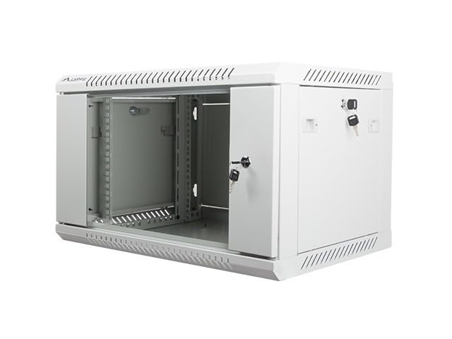 Lanberg Rack Wandschrank 48,30cm (19") 6u/600x450 Glast?r Grau (wf01-6406-10s)