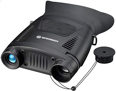 Bresser 1877491 Night Vision Digital NV Binoculars, 3x 130 m Range, Integrated Infrared Lighting and Recording Function