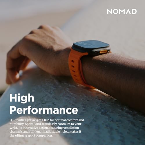Nomad Sport Band 45mm Apple Watch Ultra — Orange Silicone — view 8