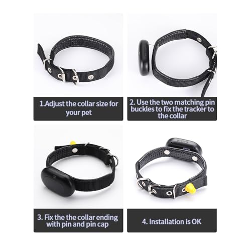 Fajocru GPS 4G Tracker & Health Monitoring for Dog with LED Light Up,Sounding, Waterproof GPS Location & Smart Pet Activity Tracker, Super Long Standby time, Unlimited Range use for Dogs Collar