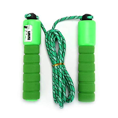3,0 metros ejercicio ajustable velocidad rápida conteo saltar cuerda saltar alambre calorías gimnasio deportes accesorios de fitness(Gr�n)