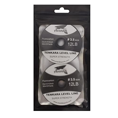 66Yds-60M Aventik Fluorocarbon Fishing Line Tenkara Level Line Fly Line Fly Leader Lightweight Low Visibility Highly Abrasion Resistant Fast Sinking 30M/Spool #3.0,#3.5,#4.0 (Fluorescent Pink, 3.5) #TOP4