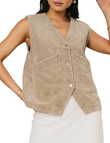 Vest For Women Cute Summer Tops Corduroy Blazer Vest Sleeveless Blouse For Women