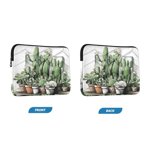 Funda para portátil de 13-14 pulgadas con diseño cactus miniatura 2