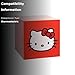 Ukonic Sanrio Hello Kitty 6.7L Mini Fridge, Red Thermoelectric Cooler for 9 Cans, AC/DC Powered – Cute Compact Storage for Bedroom, Vanity, RV or Dorm