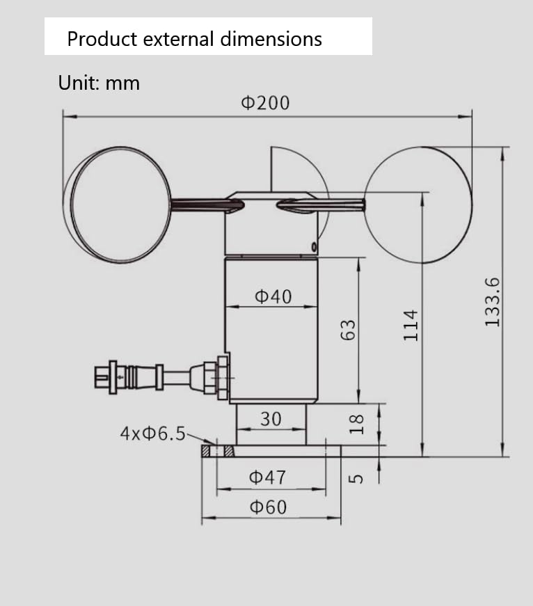 All-Aluminum Alloy Ultrasonic Pipeline-Type High-Precision Wind Speed Sensor & Three-Cup Anemometer (RS485 Output)