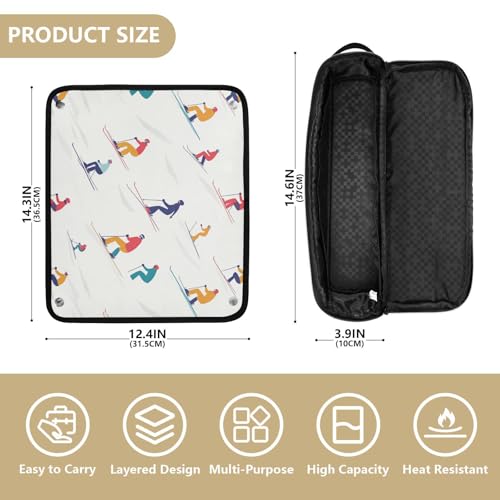 Bolso de viaje resistente al calor y alfombrilla para herramientas de cabello miniatura 4