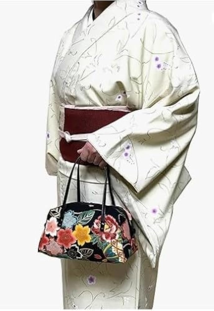 Amazon.co.jp: [花和小紋] 和柄 ミニボストンバッグ レトロ