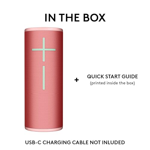 Image of Ultimate Ears MEGABOOM 4 Portable Waterproof Bluetooth Speaker with Powerful 360-Degree Sound and Thundering Bass, Floating Speaker with 20-Hour Battery and 147ft (45m) Range - Red