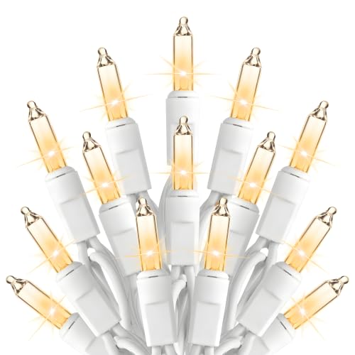 Clear Christmas Lights, 20FT 100 Count Incandescent Mini String Lights, Connectable Waterproof Fairy Light Christmas Decorations for Indoor Outdoor Xmas Tree Garland Garden Patio Party Wedding Decor