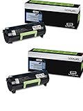 Lexmark 60F1H00 High Yield Return Program Toner Cartridge 2-Pack for MX410, MX510