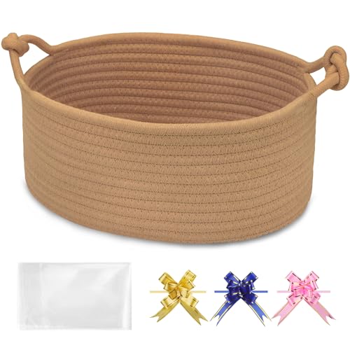 Image of Small Empty Gift Basket with Bag & Ribbons, Camel